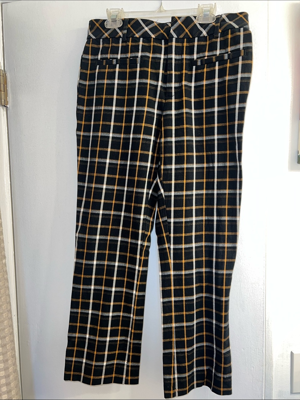 Anthropologie Trouser Pants The Essential Office Casual Black Plaid . Size 6. - Picture 4 of 9